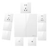 Panel de enchufe con interruptor Bull G57 Blanco Brillante al por mayor Ala de Mariposa Ultradelgado Tipo 86 Instalación empotrada Hogar 5 Agujeros Producto Genuino
