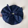 Scrunchie Estiloso Azul Marinho Galáxia Vintage para Pele Clara, Elástico de Rabo de Cavalo, Faixa de Cabelo para Coque, Acessório de Cabelo Versátil