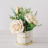 Ins Set de Flores Artificiales Nórdicas Jarrón de Hierro Forjado Flor de Rosa Planta Artificial en Maceta Decoración para el Hogar Maceta de Flores Falsas