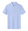 Nova camisa polo lisa de quatro botões com 2 botões, 55% algodão, mangas curtas, pode ser impressa com logotipo ou bordada, adequada para vestuário de trabalho