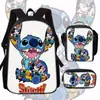 La Mochila Más Vendida de Amazon Stitch Stitch para Estudiantes de Primaria y Secundaria Bolso de Hombro Estuche Tres Piezas Anime Dibujos Animados