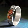 Pulseira de Prata Vintage com Prata Pura 999, Feita à Mão com Incrustação de Ouro, Design de Neve e Primavera, Pulseira Tendência Estilo Étnico