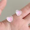 Aretes de aguja 925 corazón aniñado aretes ins asimétricos cola de pez concha marina oceánica largos temperamento red super hada aretes