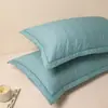 Funda de almohada acolchada de algodón puro engrosada 50x80 cm Estilo de exportación Funda de almohada de algodón puro 40x60 cm Color liso Funda de almohada para estudiante