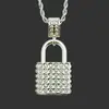 Nuevos Productos Accesorios Personalidad Moda Forma de Candado Collar Colgante Diamante Ropa para Hombres y Mujeres Colgante