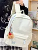 Mochila Escolar para Estudantes Universitárias, Design Simples de Letras Estilo Japonês, Mochila Moderna de Alta Aparência para Alunos do Ensino Médio, Mochila Versátil para Viagem