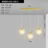 [Personalizado] Luminária Pendente para Cabeceira, Corredor, Sala de Jantar, Balcão de Bar com Três Lâmpadas, Luminária Pendente Única Moderna de Luxo Leve para Hall de Entrada