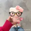 Estilo Escuela Japonesa Kitty Sanrio Kuromi Cinnamoroll Muñeco de Peluche Llavero Decoración