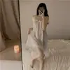 Camisola Lingerie Sexy 2026 Novo Verão Tamanho Plus Renda Decote Baixo Vestido Estilo Puro Desejo Roupa de Dormir Lingerie