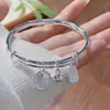 Pulsera de Pie Plata 9999 Nueva China Antigua Giro Moebius Amarillo Dios de la Riqueza Tesoro de la Suerte Pulsera de Pie de Plata Año Nuevo