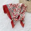 Estilo Pastoral de Verano Fresco Dulce Bufanda de Seda Pequeña Fresca Versátil para Mujer Bufanda Cuadrada Pequeña Protección Solar para Playa Cabello