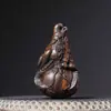Adorno de Madera Tallado a Mano Auténtico de Calabaza Dragón de Madera de Águila, Talla de Madera Maciza, Accesorio para Colgar en el Coche, Juguete Portátil, Decoración Artesanal