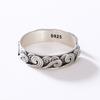 Nuevo anillo de muaré antiguo vintage con personalidad masculina, diseño de nicho, anillo ajustable con nube auspiciosa antigua