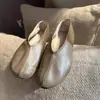Versión de Piel de Oveja ~ Zapatos Planos de Cuero para Mujer, Punta Redonda, sin Cordones, Piel Genuina, Estilo Coreano, Versátiles, Planos Sencillos, Mocasines