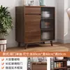 Aparador de Madera Maciza Integrado en la Pared, Moderno Minimalista Estilo Nórdico Gabinete de Almacenamiento para Cocina y Sala de Estar, Gabinete para Té, Gabinete Lateral, Gabinete para Vino