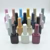 Nueva botella de un color 12ml gel botella de esmalte de uñas de vidrio vacía diseño de logotipo esmalte de uñas pegamento tapa de botella cepillo