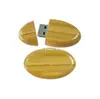 Pen drive oval de madeira U gratuito para prova 8g pen drive de presente U de bambu pêssego U 16g laser