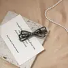 Pinza para el Cabello de Lazo con Pedrería Negra de Gama Alta para Mujer Modelo Nuevo 2026 Pinza Elegante para Flequillo Lateral del Frente Accesorio para el Cabello Pasador