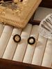 Pendientes de Acero de Titanio Transfronterizos con Forma de Gota de Aceite, Pendientes Divertidos y Coloridos con Forma de Rosquilla, Pendientes Versátiles de Oro de 18K para el Día a Día