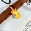 Pingente de Bebê Anjo Dourado Antigo com Alta Retenção de Cor Acessórios DIY Versátil da Moda Asas de Anjo Colar Feminino Joias