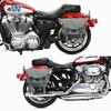 El lobo muscle car es adecuado para Harley 883LSuperLow borde lateral empaque bolsa para casco medio casco casco completo modificación liberación rápida
