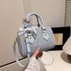 Bolso Boston 2025 Primavera Diseño Nicho Bolso de Hombro para Mujer Casual Simple Texturizado Bolso Cruzado para Viajeros