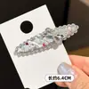 Estilo Nuevo Coreano Elegante Pinza para el Cabello de Flor de Cristal Pinza Lateral Accesorio para el Cabello Lazo Pinza de Pico de Pato Pinza Lateral Pinza para Flequillo