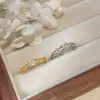 Anel Borboleta de Camada Dupla em Prata Esterlina S925 Banhado a Ouro 18K para Mulheres, Estilo Japonês, Nicho, Alto Padrão, Luxo Leve, Anel Exquisito e Moderno