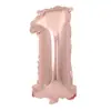 Balão digital de alumínio cor ouro rosa de 16 polegadas 0-9 decoração de aniversário de bebê casamento balão de folha de alumínio atacado