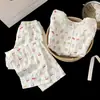 Pijama Infantil Otoño Nuevo Algodón Nube Manga Larga Pantalón Largo Estilo Dulce Princesa Ropa de Casa para Niñas Recoger en Tienda Física