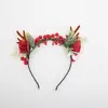Nova Moda Mais Vendido Tiara de Natal com Galhos Vermelhos Tiara Super Fada Cabeça de Noz Tiara DIY Fábrica de Acessórios de Cabeça Atacado
