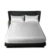 Conjunto de tres piezas de satén de color liso para comercio exterior transfronterizo de Amazon: sábana bajera individual, funda de almohada individual, ropa de cama impermeable