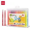 Deli 70687-48 Plumas Acuarela de Punta Suave para Contornear, Colorear Cómics e Ilustraciones, Marcadores a Base de Agua para Colorear y Dibujar Arte