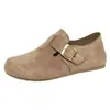 Populares zapatos cerrados de suela plana estilo Birkenstock para mujer, nueva colección de otoño 2026, mocasines Birkenstock sin cordones, mocasines y náuticos