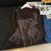 Conjunto de duas peças para mulheres, estilo coreano, camisola jovem com alça de bolinhas sobreposta a uma blusa de manga comprida, novo top