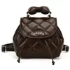 Mochila 2026, mochila de mujer moderna, diseño de moda con patrón de diamantes, estilo nuevo súper popular, con un detalle único de lazo