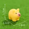 Micro paisagem decoração dos desenhos animados bonito colorido porco decoração desktop carro resina artesanato diy acessórios decorativos