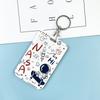 Nuevo juego de tarjetas de plástico con dibujos de astronautas, venta al por mayor, con tarjeta de acceso a la comida para estudiantes, juego de tarjetas protectoras con cordón