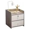 Mesita de noche para dormitorio, con mini cajones con cerradura, diseño simple, estilo minimalista, adecuada para uso doméstico, mueble auxiliar de noche para dormitorio