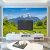 Papel Tapiz de Yurta Mongol 3D Pradera Verde Fondo de Pared para TV Sofá Hotel Casa de Huéspedes Dormitorio Mural de Tela de Paisaje