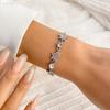 Joias transfronteiriças europeias e americanas temperamento pulseira simples de floco de neve de diamante personalidade versátil geométrica estrela pulseira ajustável