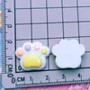 Pinza para el pelo con forma de garra de gato, color crema brillante, garra de perro, garra de oso, pinza para el pelo, cuerda para el pelo, pegatina para el refrigerador, funda de teléfono, accesorios decorativos de resina.