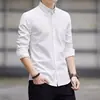 Camisa Oxford de manga larga para hombre de verano, adecuada para primavera y otoño, una camisa fina y moderna de estilo business casual para hombres jóvenes y de mediana edad, diseñada para exportación