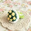 Producto Terminado Tejido a Crochet: Llavero Colgante Flor de Rosa de Hilo, Adorno de Girasol, Regalo para Niñas, Artículos Pequeños para Venta en Puesto