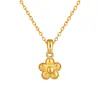 Moda Ins Coreana Doce Colar de Florzinhas Feminino Aço Titânio Dourado Elegante Pingente de Flor Colar de Clavícula de Alto Padrão