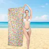 Toalla de Playa de Algodón Puro Personalizada con Diseño Impreso, Toalla de Baño Absorbente, Chal para Vacaciones en la Playa, Toalla Universal para Deportes y Natación