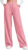 Pantalones deportivos casuales de cintura alta con cordón, nuevos, transfronterizos europeos y americanos para mujer, 2026