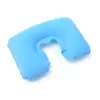 Esencial para Viajes al Aire Libre: Almohada Inflable en Forma de U, PVC Flocado Camping Viaje Almohada Inflable en Forma de U para Protección del Cuello y Alivio de la Presión