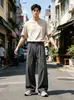 Pantalones Decorativos de Botón Dividido Unisex Ligeros para Negocios Casual para Hombres, Nuevo Estilo de Verano Fluidos Versátiles para Oficina y Commute Pantalones de Vestir para Mujeres