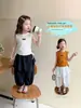 Conjunto de Dos Piezas de Chaleco de Verano para Niñas 2026 Verano Estilo Coreano Moderno Conjunto de Dos Piezas de Top sin Mangas y Pantalones de Linterna para Niños